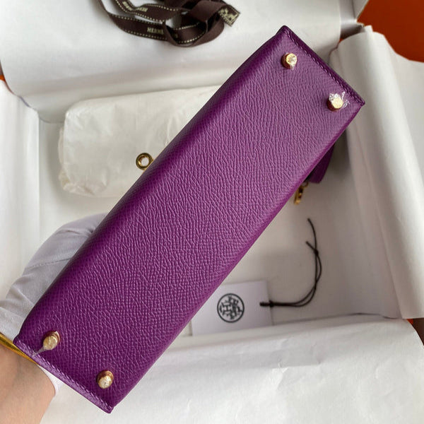Hermes - Birkin 19 cm  Violet améthyste