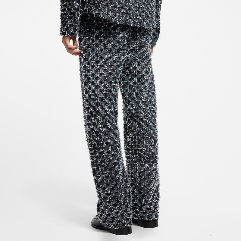 Louis Vuitton - Pantalon droit à Monogram floqué en denim
