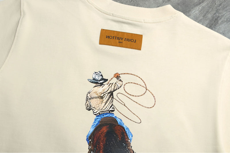 Louis Vuitton - T-shirt manches courtes Cow-Boy Beige