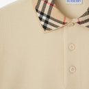 Burberry - Polo à col Check en coton Nutmeg