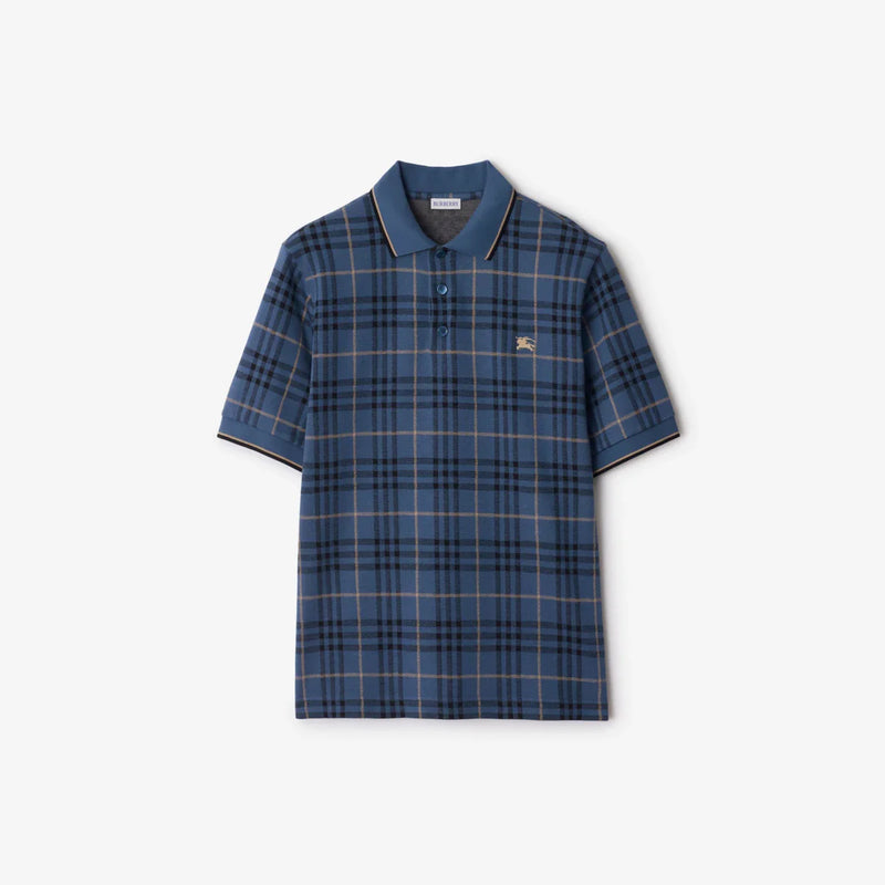 Burberry - Polo en coton Check Bay