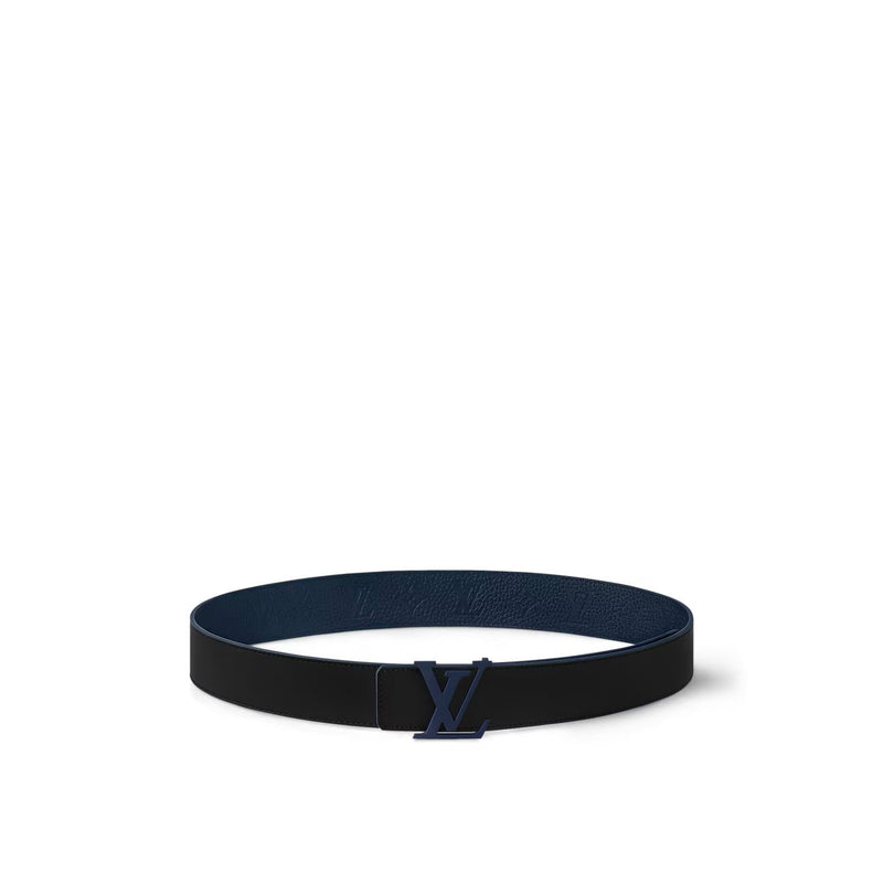 Louis Vuitton - Ceinture LV Taurillon 40 mm réversible Bleu Marine