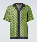 GUCCI - Chemise GG imprimée en soie Vert