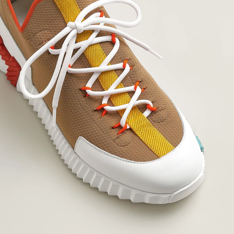 Hermès - Sneakers slip-on Lift Multicolore Beige Lin