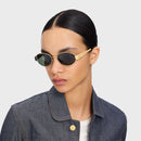 Celine - Lunettes De Soleil Triomphe métal 01 Or / Vert