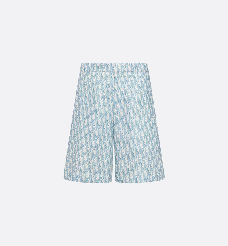 Dior - Ensemble SHORT + CHEMISE Dior Oblique Blanc et Bleu ciel