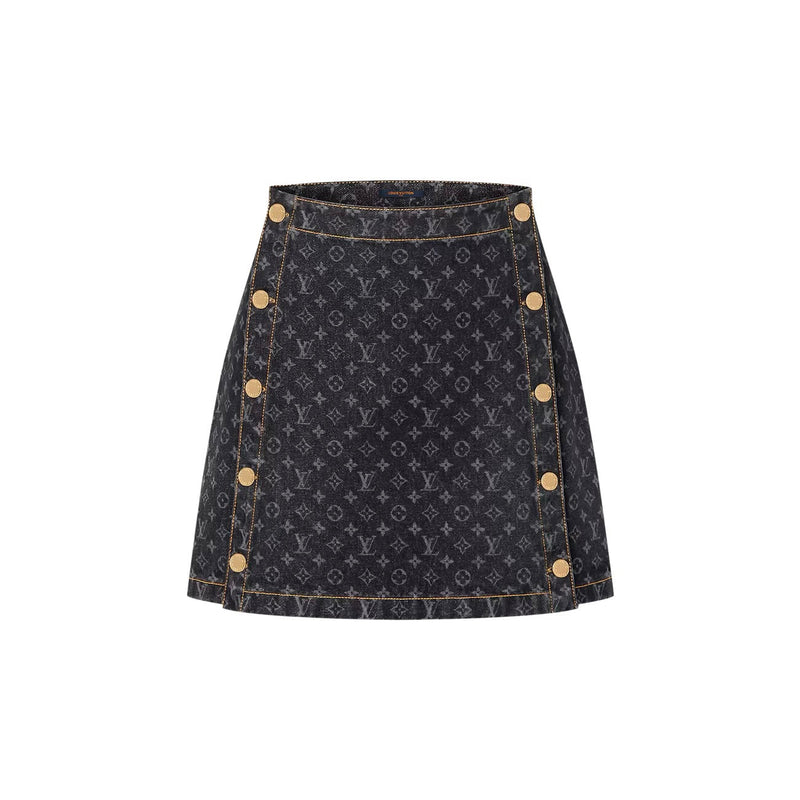 Louis Vuitton - Mini-jupe en denim Monogram
