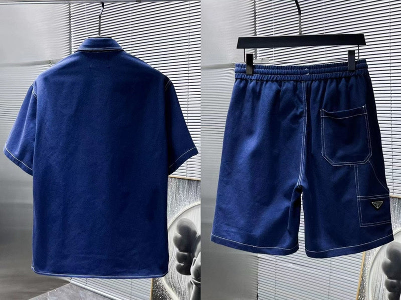 Prada - Ensemble Prada CHEMISE + SHORT Bleu