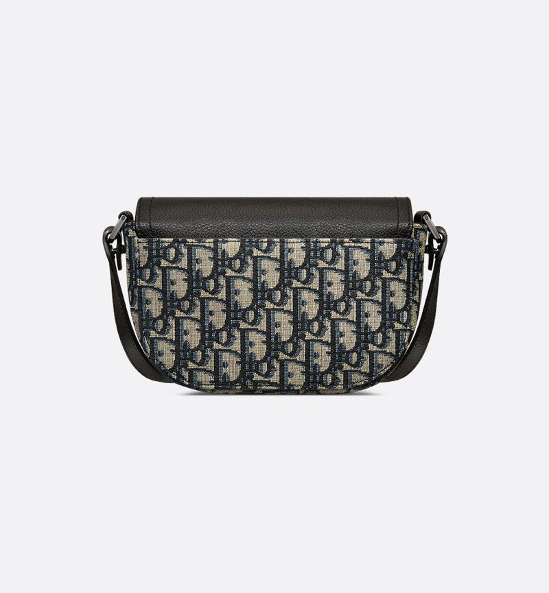 Mini sac Messenger à rabat Saddle Noir et Beige