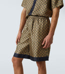 GUCCI - ENSEMBLE GG SHORT + CHEMISE imprimé en soie