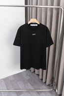 OFF-WHITE - T-shirt avec design graphique en blanc sur le dos - Noir