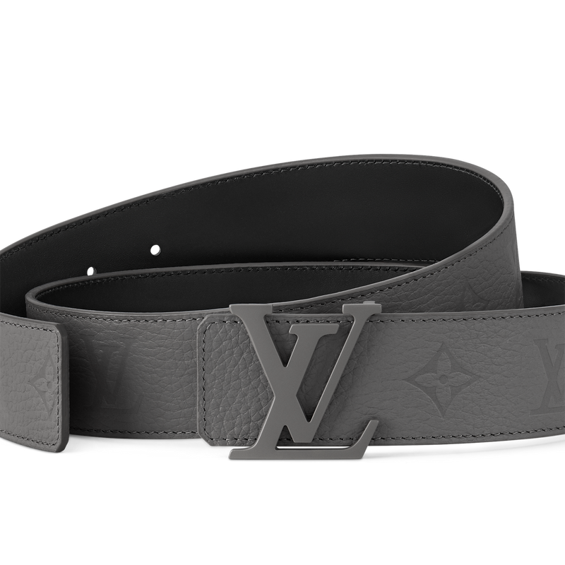 Louis Vuitton - Ceinture LV Taurillon 40 mm réversible Dark Grey