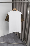 Fendi - T-shirt avec manches en motif monogramme FF - Blanc et beige