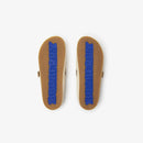 Burberry - Sabots Urchin en cuir velours Check Bake