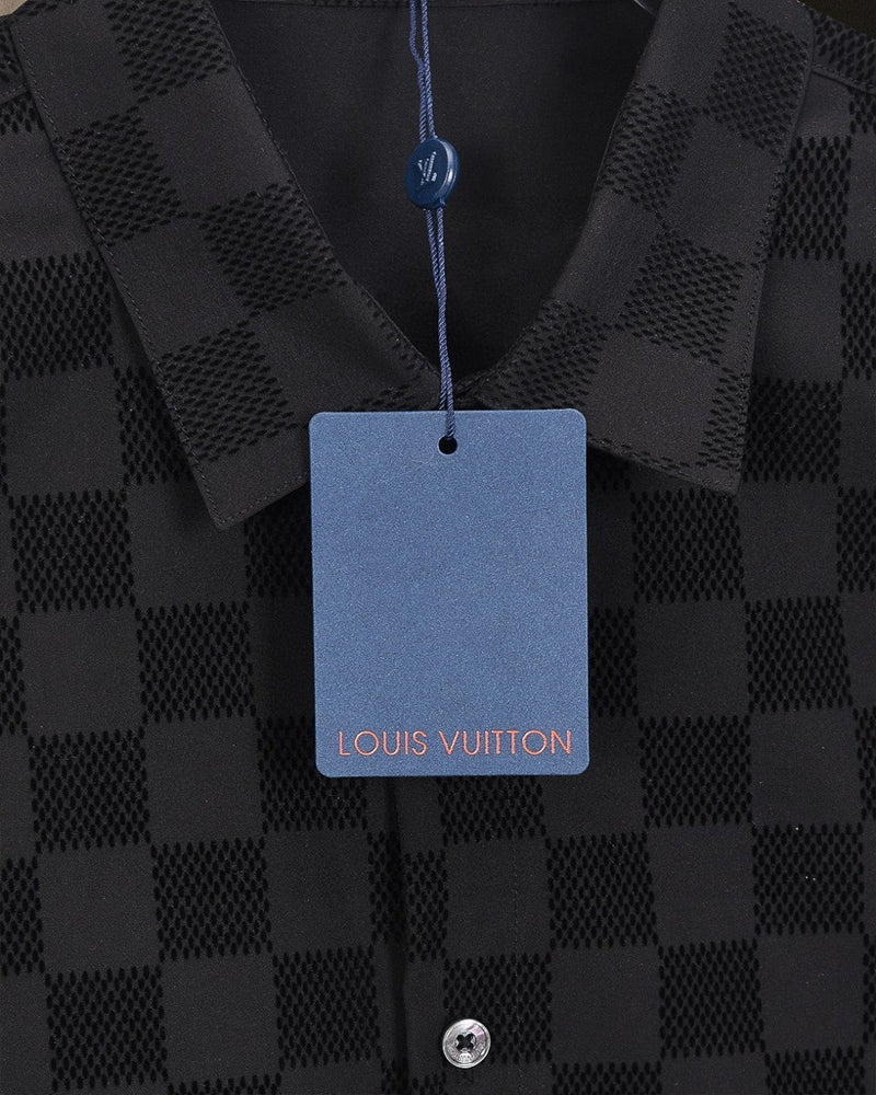 Louis Vuitton - Chemise manches longues motif damier LV Noir