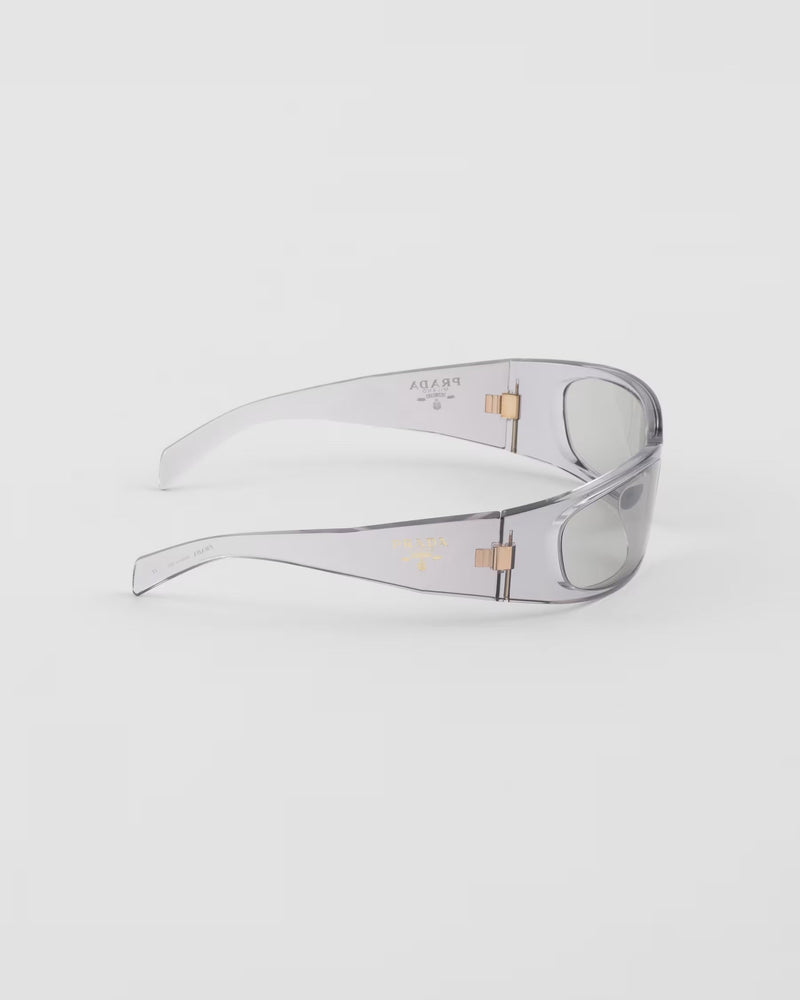 Prada - Lunettes De Soleil Prada Symbole Verres Gris Clair Transparent