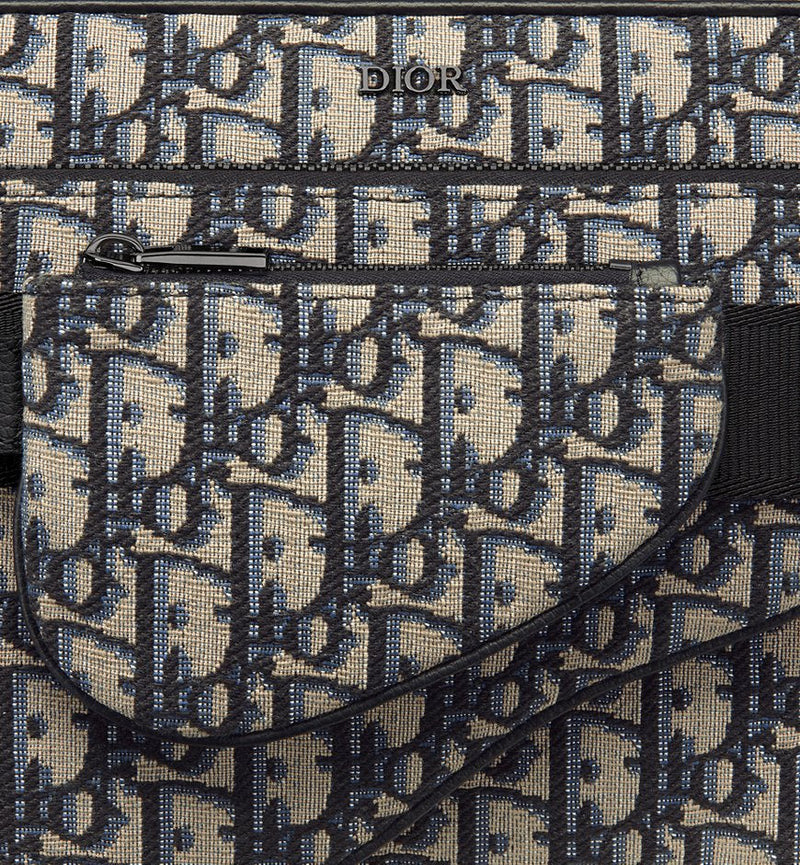 Triple Pouch Saddle Noir et Beige