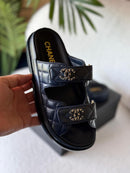 Chanel - Sandales Dad Noir/Bleu/Blanc/Beige/Bleu Marine