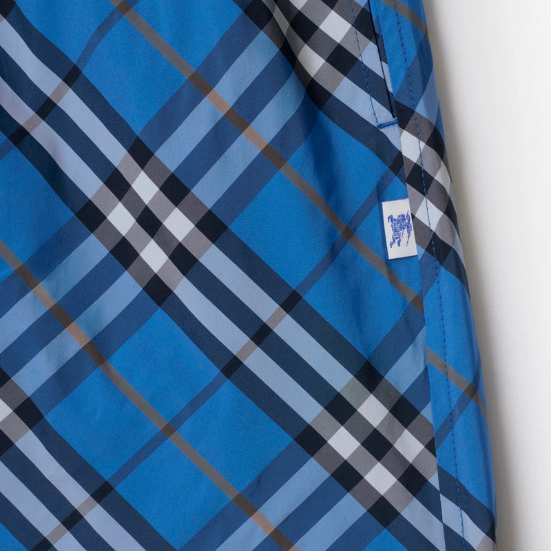 Burberry - Short de bain Check Hyacinth