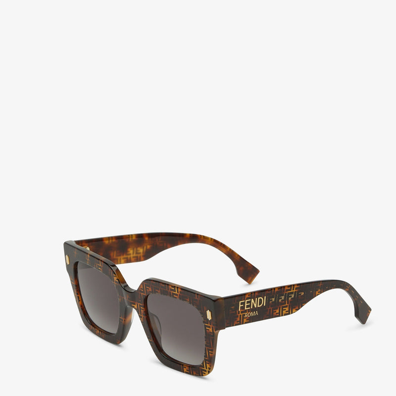 Fendi - Lunettes De Soleil Fendi Roma Marron