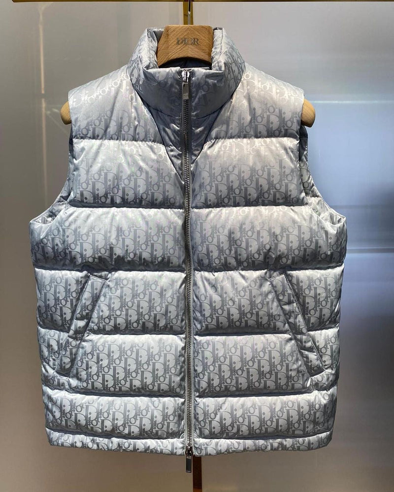 Dior - Veste sans manche monogramme Noir/Bleu Marine/Gris