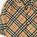Burberry - Chemise casual en popeline de soie Check Sable