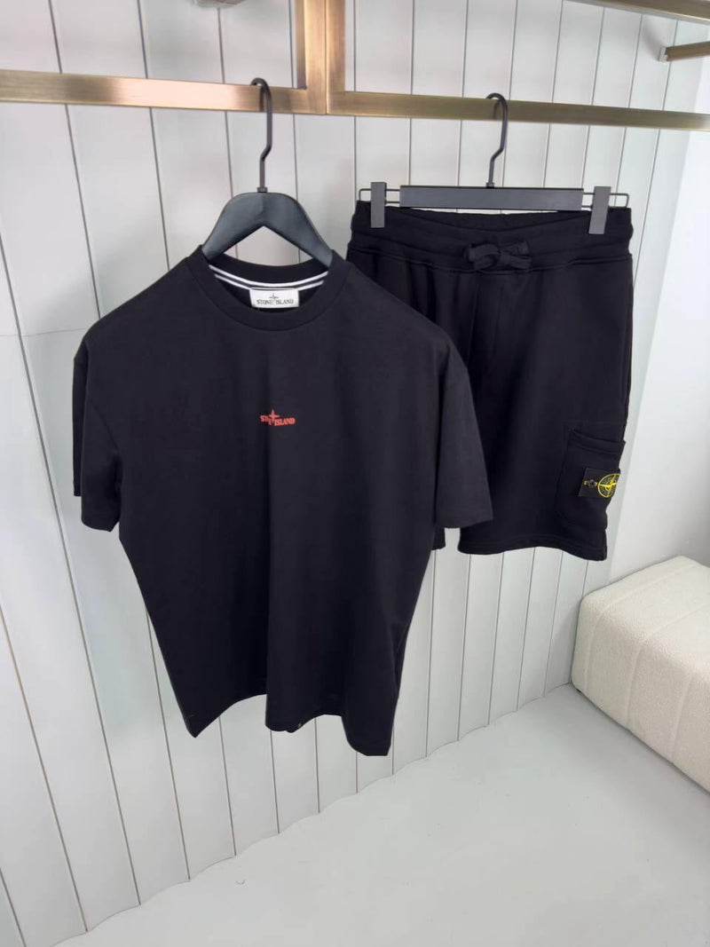 Stone Island - Ensemble T-SHIRT + SHORT Noir II
