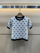 Chanel - T-shirt en coton monogramme Noir