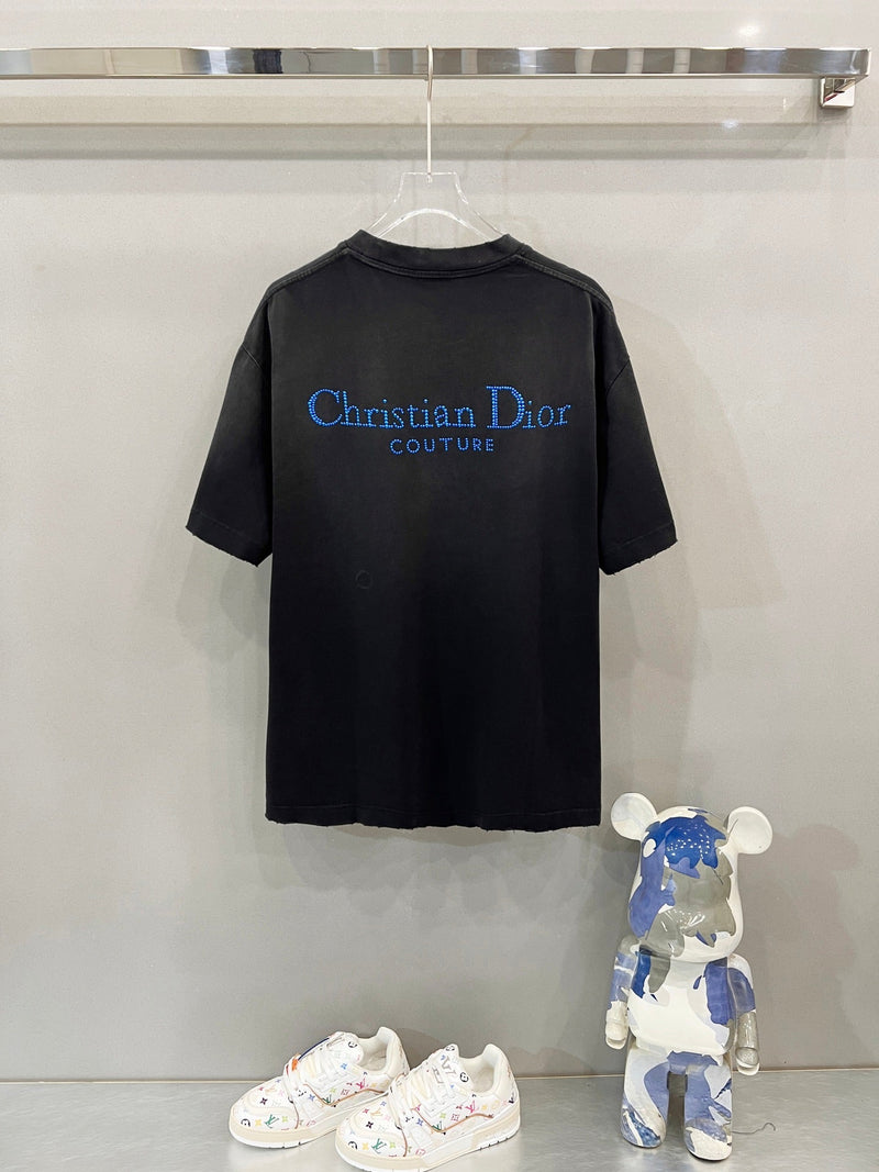 Dior - T-shirt en coton Dior Signature Noir