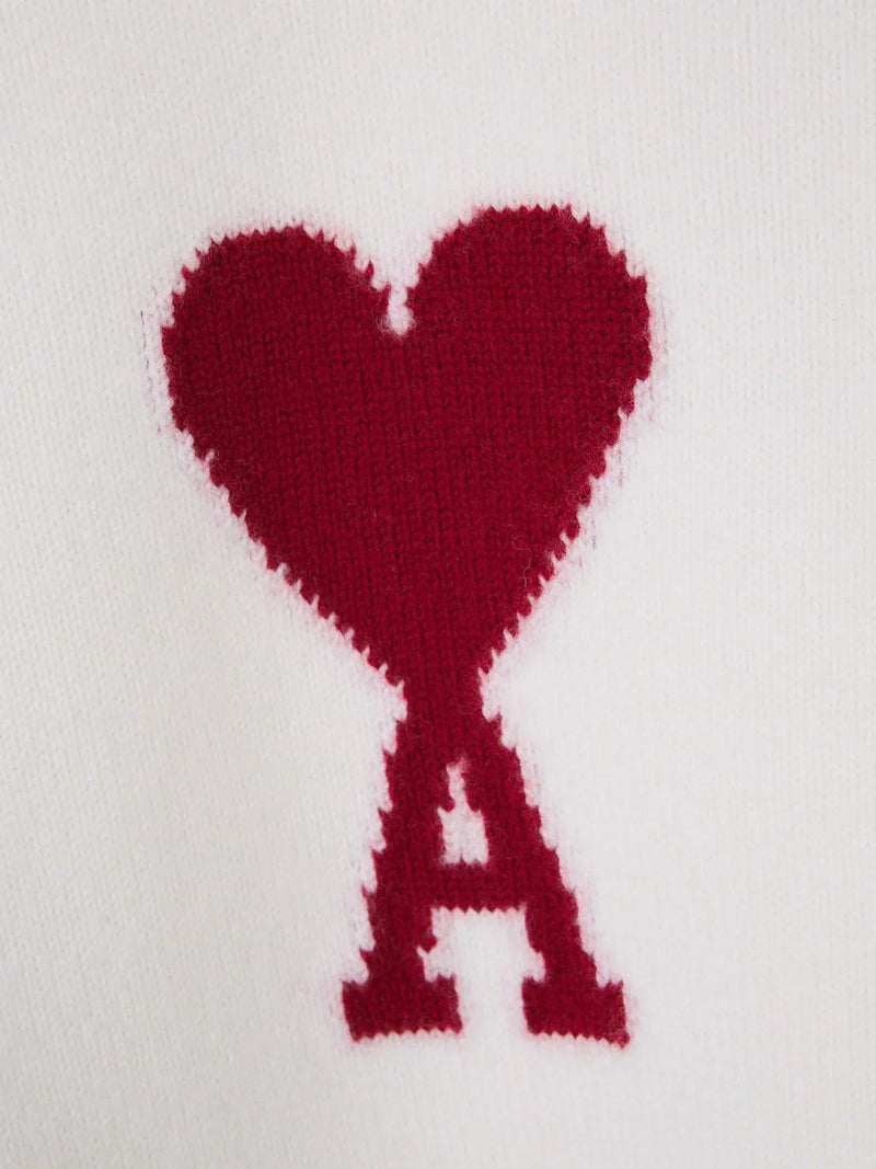 Ami Paris - Pull Ami Blanc Coeur Rouge