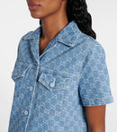 Gucci - Combi-short GG en jacquard de denim