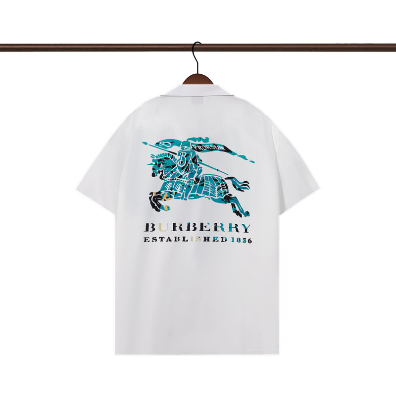 Burberry - Chemise Burberry avec motif graphique et logo - Blanc