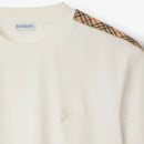 Burberry - T-shirt en coton avec étiquette Chalk