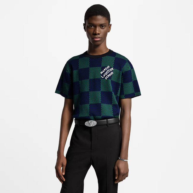 Louis Vuitton - Tee-shirt en maille Damier Jacquard