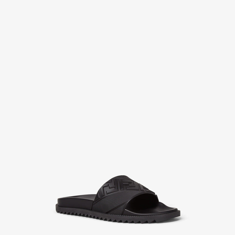 Fendi - Sandales Semelle Fussbett en caoutchouc Noir