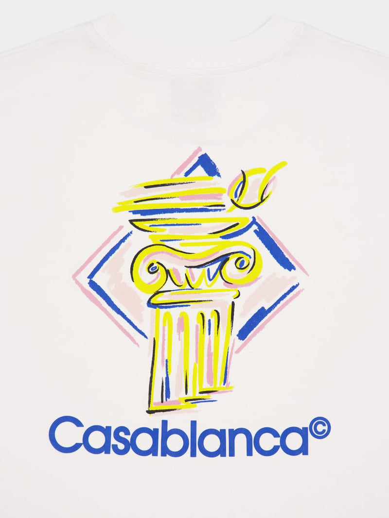 Casablanca - T-shirt Diamond Column Blanc
