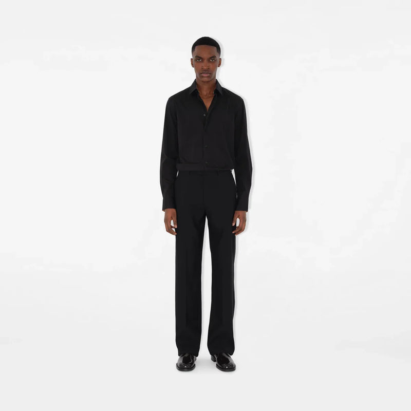 Burberry - Chemise en coton stretch Noir