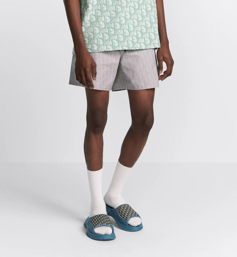 Dior - Short de bain Dior Oblique Toile technique Perle