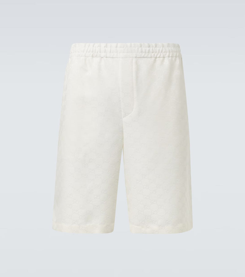 GUCCI - ENSEMBLE GG SHORT + CHEMISE en lin melangé Blanc