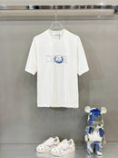 Dior - T-shirt en coton Dior Graphique Coloré Blanc