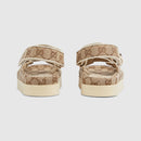 Gucci - Sandales avec Double G Beige Marron Foncée