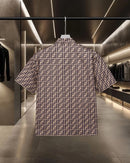 Fendi - Chemise à Manches Courtes avec Motif Monogramme Marron
