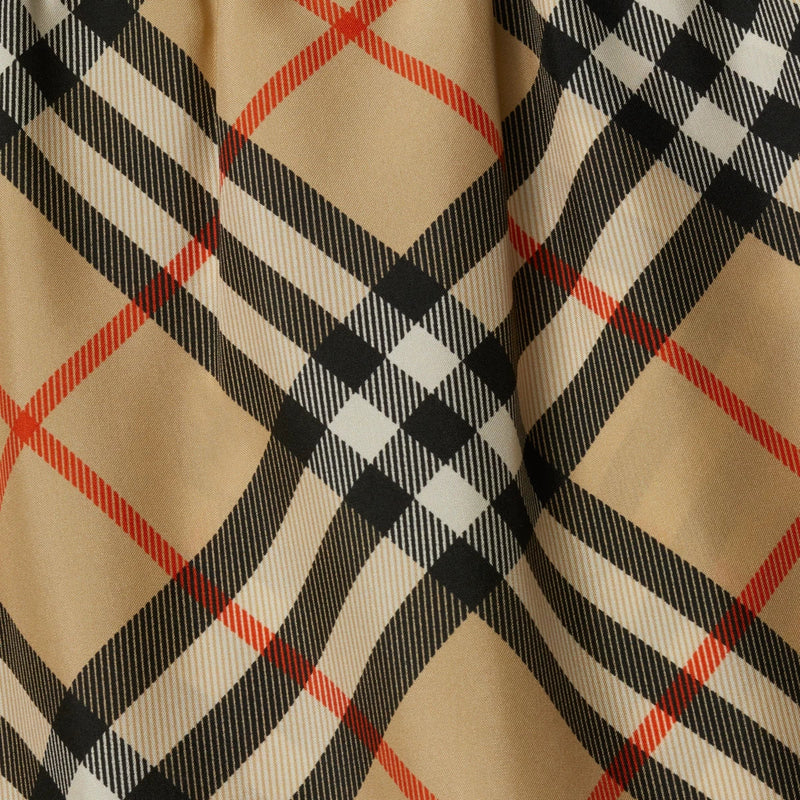 Burberry - Short en soie Check Sable