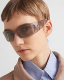 Prada - Lunettes De Soleil Prada Symbole Verres Gris Clair Transparent