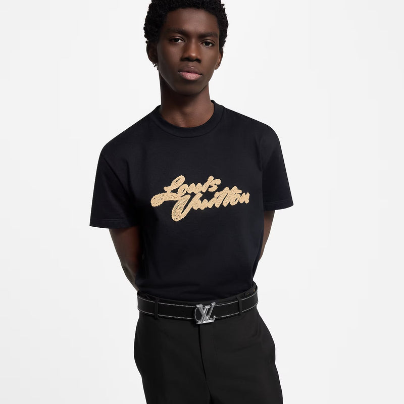 Louis Vuitton - Ceinture LV Dimension Raffia 40 mm réversible