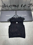 Chanel - T-Shirt avec logo Blanc/Noir