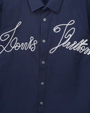 Louis Vuitton - Chemise manches longues Brodé LV Bleu