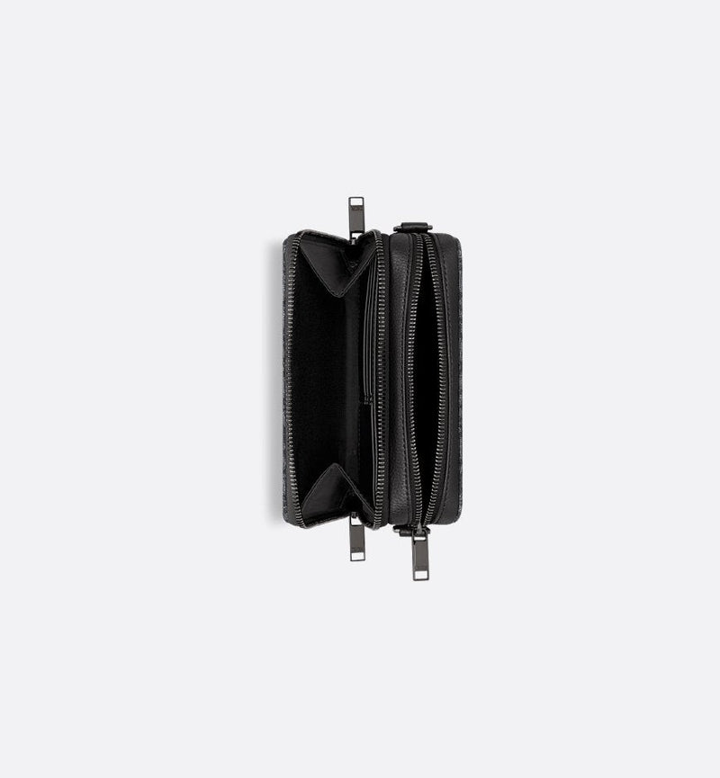 Pochette zippée à bandoulière Noir