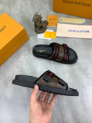 Louis Vuitton - Sandale LV avec bande en toile Marron