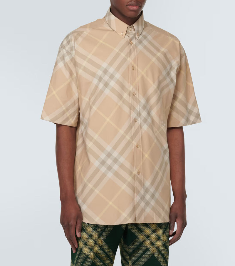 Burberry - Chemise Burberry Check en coton Flax Ip